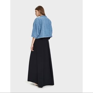 Kaarem Ring Pleated Long skirt
